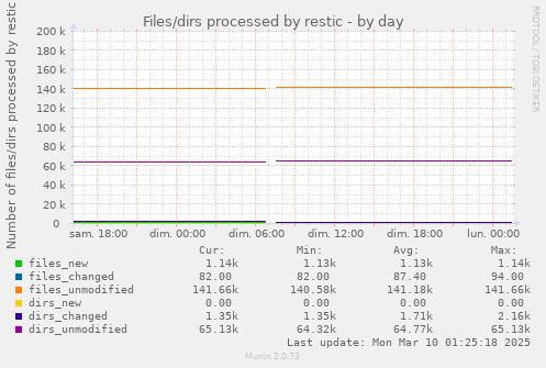 Files/dirs processed by restic