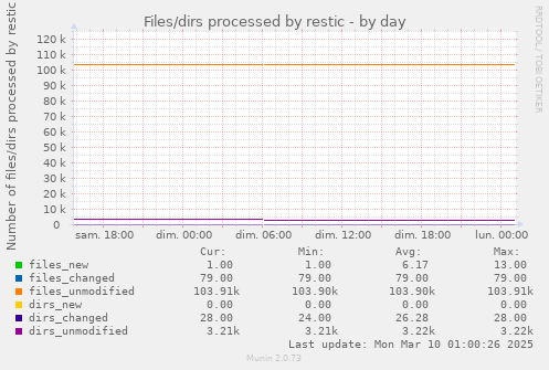 Files/dirs processed by restic