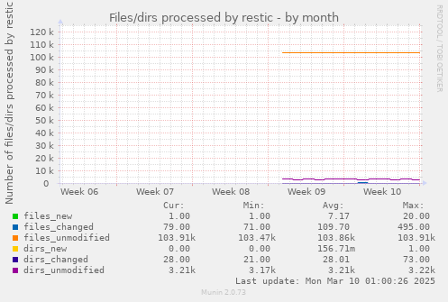 Files/dirs processed by restic